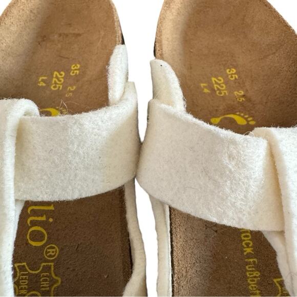 Birkenstock Papillio Slip On Felt Sandals Winter Christmas Size 35 US Size 4-4.5 - Picture 10 of 16